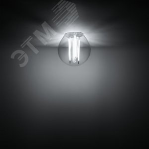 Лампа светодиодная филаментная LED 11 Вт 830 лм 4100К AC150-265В E14 шар P45 нейтральный  Black Filament Gauss 105801211 GAUSS - 4