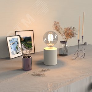 Лампа светодиодная филаментная LED 6 Вт 630 лм 2700К шар G95 теплый E27 AC 220В прозрачная колба Black Filament - фото 5