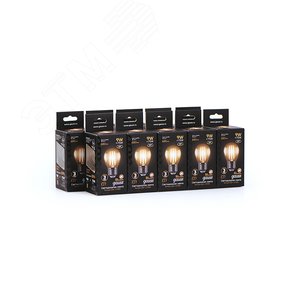 Лампа светодиодная филаментная LED 9 Вт 680 лм 2700К AC150-265В E27 шар P45 теплая Black Filament 105802109 GAUSS - 5
