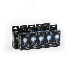 Лампа светодиодная филаментная LED 7 Вт 580 лм 4100К AC150-265В E27 шар P45 нейтральный Black Filament 105802207 GAUSS - 5