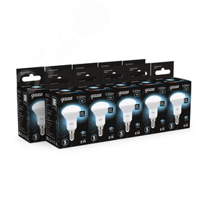 Лампа светодиодная LED 6 Вт 530 лм 4100К грибок R50 нейтральный E14 AC 220В Black - фото 12