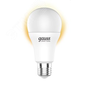 Лампа светодиодная умная 10 Вт 1055 лм 2700К AC 220-240В E27 А60 (груша) Управление по Wi-Fi, диммируемая Smart Home Gauss