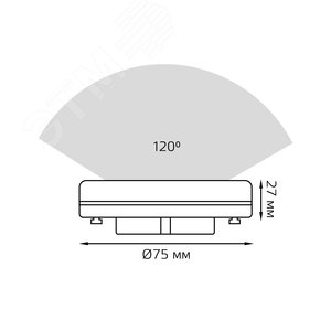 Лампа светодиодная LED 8 Вт 680 лм 6500К таблетка холодный GX53 AC 220В диммируемая Black - фото 7