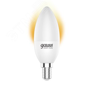Лампа светодиодная умная 5 Вт 470 лм 2700К AC 220-240В E14 свеча Управление по Wi-Fi, диммируемая Smart Home