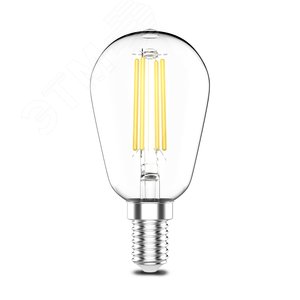 Лампа светодиодная филаментная LED 4.5 Вт 470 лм 2700К AC180-240В E14 ST45 теплая Basic 1141115 GAUSS - 5