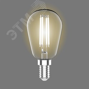 Лампа светодиодная филаментная LED 4.5 Вт 470 лм 2700К AC180-240В E14 ST45 теплая Basic 1141115 GAUSS - 6