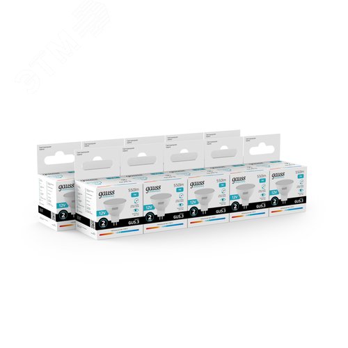 Лампа светодиодная LED 7 Вт 550 лм 4100К софит MR16 нейтральный GU5.3 AC/DC 12В низковольтная Elementary - фото 9