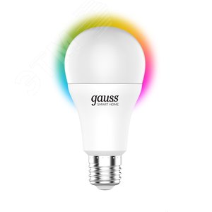 Лампа светодиодная умная 8.5 Вт 806 лм 2700-6500К AC 220-240В E27 А60 (груша) Управление по Wi-Fi, изменение цветовой температуры и диммирование Smart Home Gauss