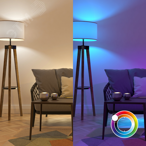 Лампа светодиодная умная SMD LED 8.5 Вт 806 лм RGBW E27 AC 220В IP20 RGBW изменение цветовой температуры и диммирование управление по Wi-Fi Smart Home - фото 8