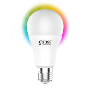 Лампа светодиодная умная 10 Вт 1055 лм 2700-6500К AC 220-240В E27 А60 (груша) Управление по Wi-Fi, изменение цветовой температуры и диммирование Smart Home Gauss