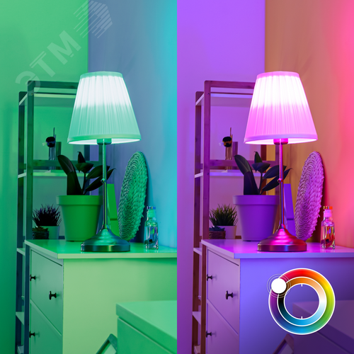 Лампа светодиодная умная SMD LED 5 Вт 470 лм RGBW E14 AC 220В IP20 RGBW изменение цветовой температуры и диммирование управление по Wi-Fi Smart Home - фото 9