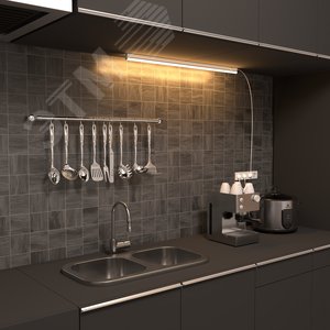 Светильник линейный светодиодный ДБО 12 Вт 1000 лм 3000К AC 220В IP20 865х22х36мм крепления провода и коннекторы входят в комплект TL Black - фото 5