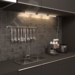 Светильник линейный светодиодный ДБО 5 Вт 420 лм 4000К AC 220В IP20 312х22х30мм крепления провода и коннекторы входят в комплект TL Black - фото 5