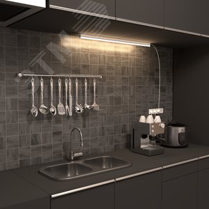 Светильник линейный светодиодный ДБО 12 Вт 1050 лм 4000К AC 220В IP20 865х22х36мм крепления провода и коннекторы входят в комплект TL Black Gauss - фото 5