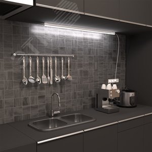 Светильник линейный светодиодный ДБО 15 Вт 1340 лм 6500К AC 220В IP20 1175х22х36мм крепления провода и коннекторы входят в комплект TL Black - фото 5