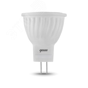 Лампа светодиодная LED 3 Вт 290 лм 3000К AC150-265В GU4 софит MR11 теплая  Black Gauss 132517103 GAUSS - 3