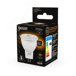 Лампа светодиодная LED 3 Вт 290 лм 3000К софит MR11 теплый GU4 AC 220В Black - фото 13