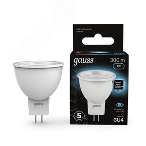 Лампа светодиодная LED 3 Вт 300 лм 4100К софит MR11 нейтральный GU4 AC 220В Black - фото 11