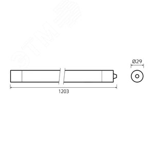 Светильник промышленный линейный ДСП 24 Вт 2500 лм 4000К AC 220В IP65 1203х29х29мм матовый COMPACT - фото 6