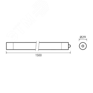 Светильник промышленный линейный ДСП 36 Вт 3650 лм 4000К AC 220В IP65 1500х29х29мм матовый COMPACT - фото 6
