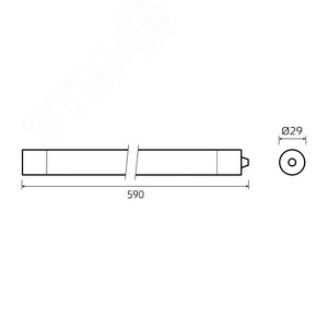 Светильник промышленный линейный ДСП 12 Вт 1250 лм 6500К AC 220В IP65 590х29х29мм матовый COMPACT - фото 6