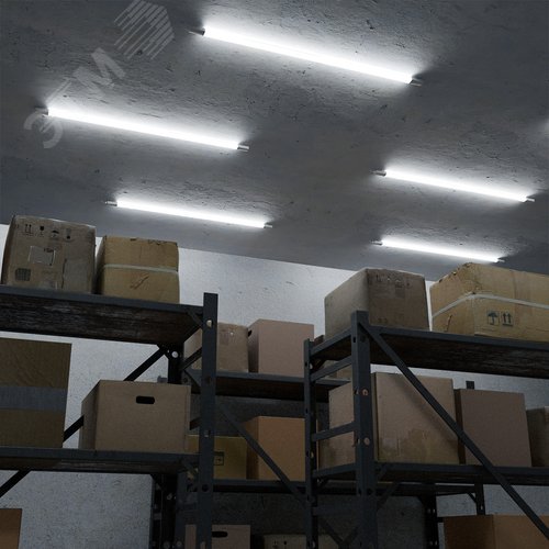 Светильник промышленный линейный ДСП 36 Вт 3600 лм 6500К AC 220В IP65 1635х32х39мм матовый с БАП 1,5ч ULTRACOMPACT - фото 6