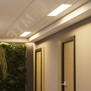 Светильник светодиодный ДПО 50 Вт 4500 лм 4000К AC 220В IP20 1492х75х25мм матовый опал WLF-1 - фото 4