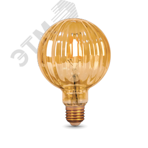 Лампа светодиодная LED 4 Вт 380 Лм 2400К теплая Е27 G100 golden Baloon Filament - фото 1