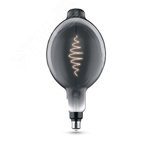 Лампа светодиодная филаментная LED 8.5 Вт 165 лм 1800К BT180 теплый E27 AC 220В серая колба Black Filament - фото 1
