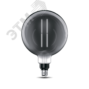 Лампа светодиодная филаментная LED 6 Вт 300 лм 4000К AC185-265В E27 шар G200 нейтральный серая колба Black Filament Gauss