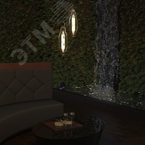 Лампа светодиодная филаментная LED 6 Вт 780 лм 2400К цилиндр Т120 теплый E27 AC 220В золотистая колба Black Filament - фото 6