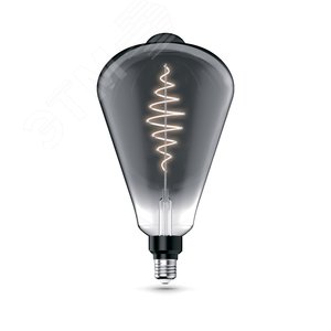 Лампа светодиодная филаментная LED 8.5 Вт 165 лм 1800К ST164 теплый E27 AC 220В серая колба Black Filament - фото 1