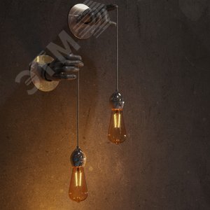 Лампа светодиодная филаментная LED 8 Вт 740 лм 2400К ST64 теплый E27 AC 220В золотистая колба Black Filament - фото 7