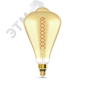 Лампа светодиодная филаментная LED 8.5 Вт 660 лм 2000К AC185-265В E27 ST164 теплая золотистая колба Black Filament