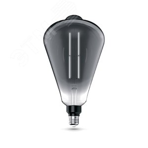 Лампа светодиодная филаментная LED 6 Вт 330 лм 4000К AC185-265В E27 ST164 нейтральный серая колба Black Filament 157802205 GAUSS - 4