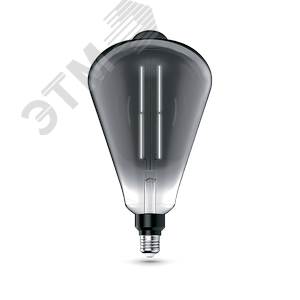 Лампа светодиодная филаментная LED 6 Вт 330 лм 4000К AC185-265В E27 ST164 нейтральный серая колба Black Filament