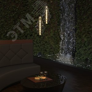 Лампа светодиодная филаментная LED 8 Вт 380 лм 2700К Honeycomb теплый E27 AC 220В серая колба Black Filament - фото 8