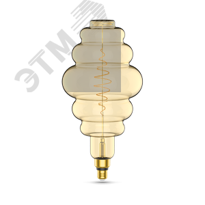 Лампа светодиодная филаментная LED 8.5 Вт 660 лм 2000К AC185-265В E27 Honeycomb теплая золотистая колба Black Filament