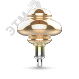 Лампа светодиодная филаментная LED 8 Вт 330 лм 2400К AC185-265В E27 BD160 теплая серая колба Black Filament Gauss