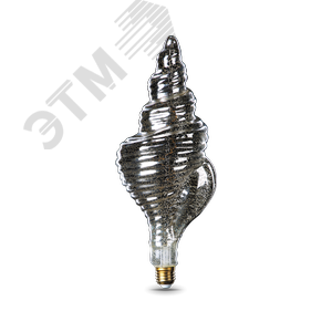 Лампа светодиодная филаментная LED 6 Вт 200 лм 2400К AC185-265В E27 TL120 теплая серая колба Black Filament Gauss