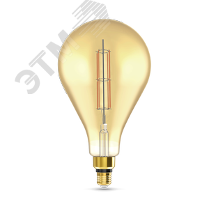 Лампа светодиодная филаментная LED 6 Вт 800 лм 2700К AC185-265В E27 PS160 теплая золотистая колба Black Filament Gauss