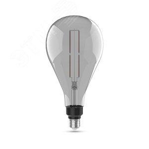 Лампа светодиодная филаментная LED 6 Вт 300 лм 4000К AC185-265В E27 PS160 нейтральный серая колба Black Filament 179802205 GAUSS - 4