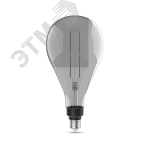Лампа светодиодная филаментная LED 6 Вт 300 лм 4000К AC185-265В E27 PS160 нейтральный серая колба Black Filament