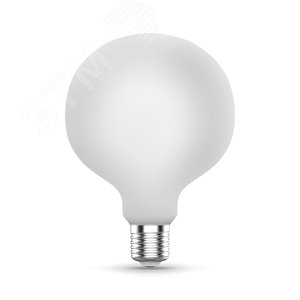 Лампа светодиодная филаментная LED 10 Вт 1070 лм 3000К AC185-265В E27 шар G125 теплая матовая колба диммируемая Black Filament 187202110-D GAUSS - 4