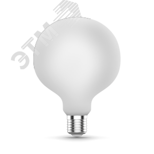Лампа светодиодная филаментная LED 10 Вт 1070 лм 3000К AC185-265В E27 шар G125 теплая матовая колба диммируемая Black Filament