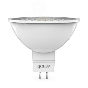 Лампа светодиодная LED 5 Вт 500 лм 3000К софит MR16 теплый GU5.3 AC/DC 12В низковольтная Black - фото 1