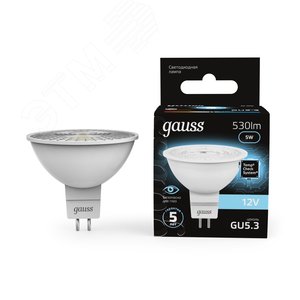 Лампа светодиодная LED 5 Вт 530 лм 4100К софит MR16 нейтральный GU5.3 AC/DC 12В низковольтная Black - фото 11