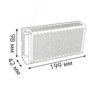 Блок питания для светодиодной ленты 150 Вт AC 100-264В Uвых 24В IP20 199х98х42мм Black - фото 5
