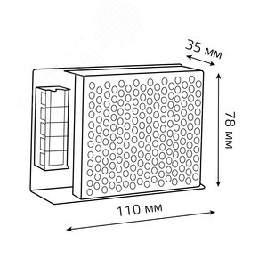 Блок питания для светодиодной ленты 40 Вт AC 100-264В Uвых 12В IP20 110х78х35мм Black - фото 5