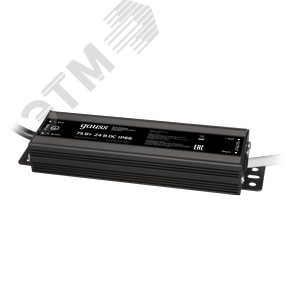 Блок питания (драйвер) для светодиодной ленты 75 Вт 24 В герметичный IP66 Black